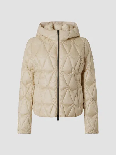 Moose Knuckles Iceberg Alabaster Quilted Down Jacket In Recycled Nylon In White