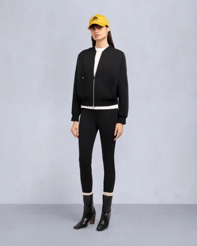 Moose Knuckles Women's Mix Media Bomber Jacket In Black
