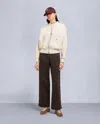 Moose Knuckles Women's Mix Media Bomber Jacket In Gray
