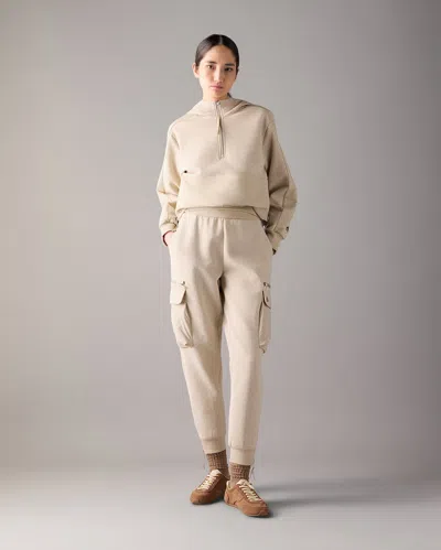 Moose Knuckles Women's Mixed Media Neoprene Hoodie In Brown