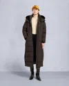 Moose Knuckles Hooded Padded Jocada Parka In Brown