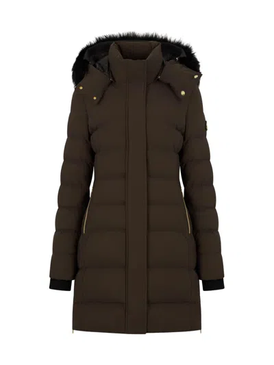 Moose Knuckles Women's Nyluxe Watershed Down Parka In Brown