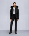 Moose Knuckles Women's Onyx Ladriere Shearling Bomber Jacket In Black