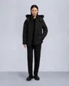 Moose Knuckles Women's Onyx Anguille Shearling Jacket In Black