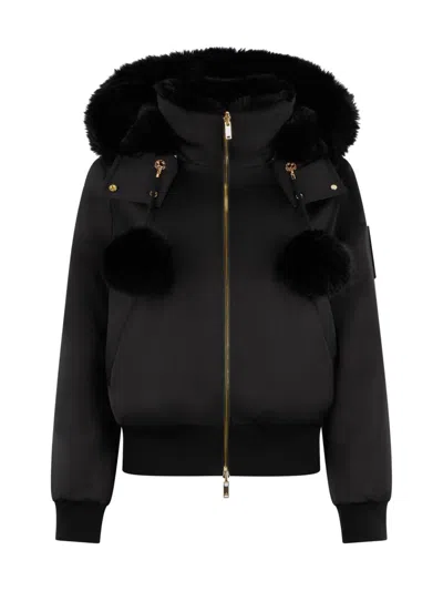 Moose Knuckles Women's Sainte Flavie Bomber Jacket In Black