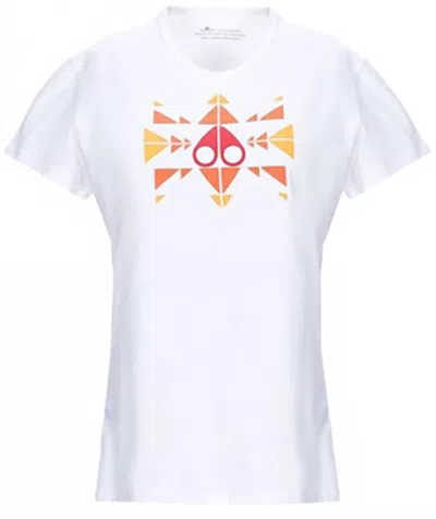 Moose Knuckles Women's Trippy Logo Tshirt In White