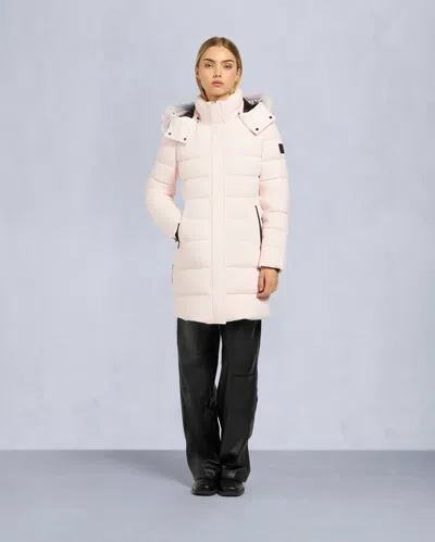 Moose Knuckles Women's Watershed Shearling Parka In White