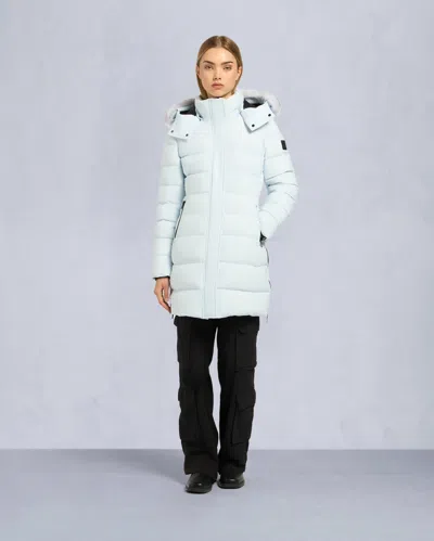 Moose Knuckles Women's Watershed Shearling Parka In White