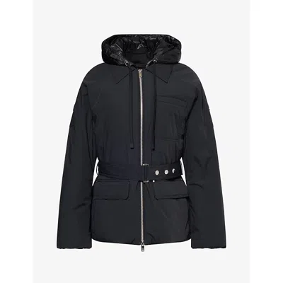 Moose Knuckles Womens Tegan Belted 3q Down Parka Jacket Black