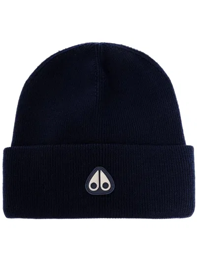 Moose Knuckles Wool Beanie In Blue