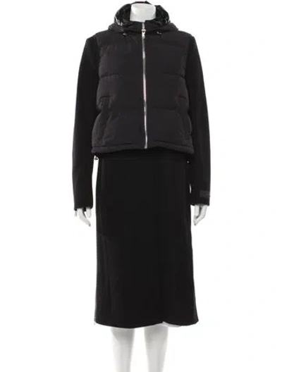 Pre-owned Moose Knuckles Wool Coat In Black