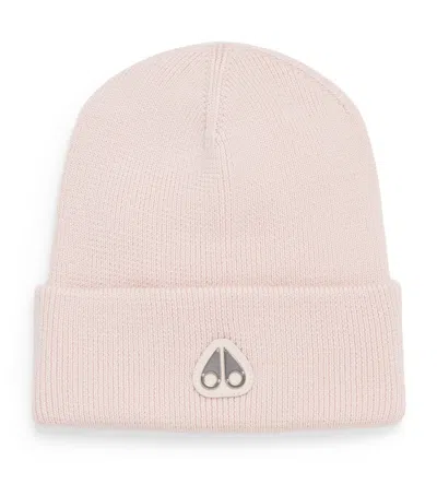 Moose Knuckles Kids' Wool Parnis Beanie In Pink