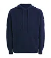 Moose Knuckles Wool Ribbed Colson Hoodie In Blue