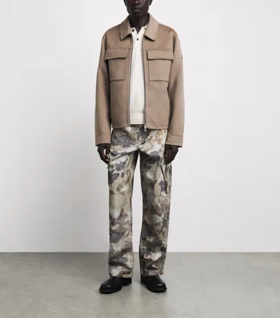 Moose Knuckles Wool-cashmere-silk Jacques Jacket In Brown
