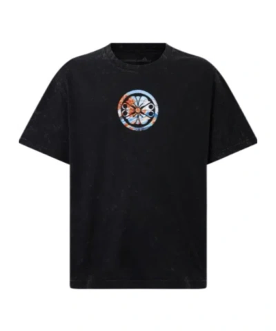 Moose Knuckles X Evisu Embroidered-detail T-shirt In Black