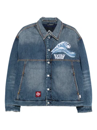 Moose Knuckles X Evisu Graphic Print Jacket In Blue