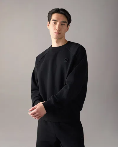 Moose Knuckles Yul Crewneck Sweatshirt In Black
