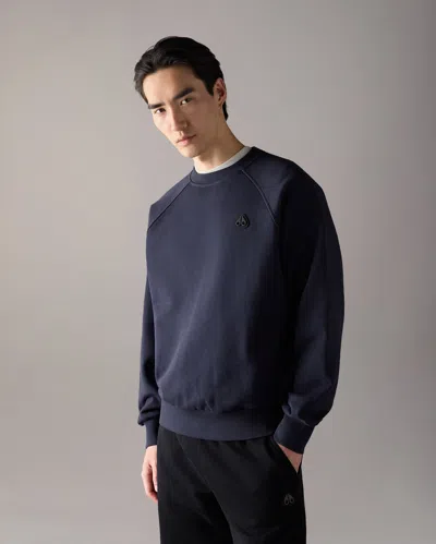 Moose Knuckles Yul Crewneck Sweatshirt In Blue