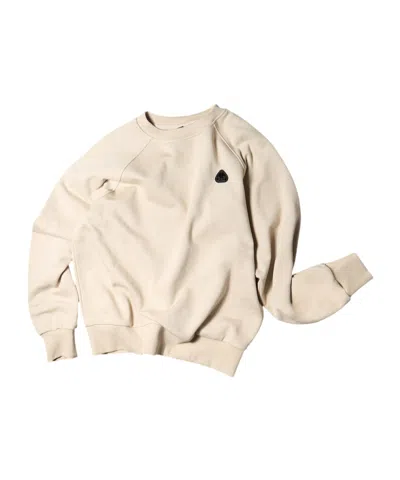 Moose Knuckles Yul Logo Crewneck Sweatshirt In Neutral