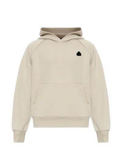 Moose Knuckles Yul Logo-patch Raglan-sleeve Hoodie In Neutrals