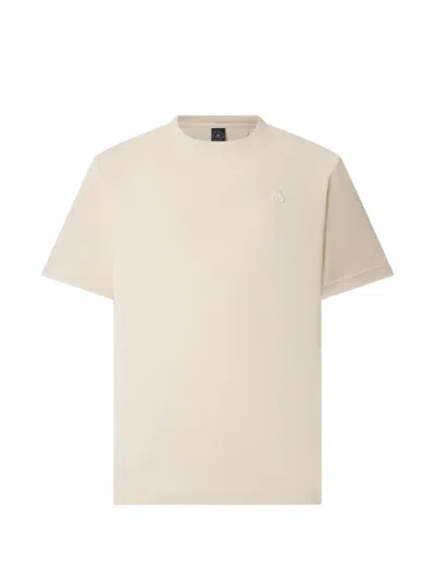 Moose Knuckles Yul Logo-patch T-shirt In Neutral