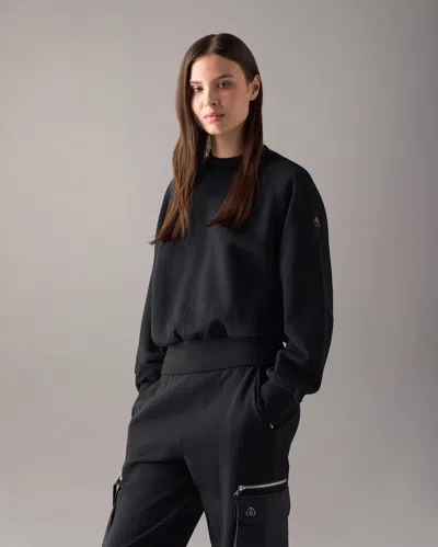 Moose Knuckles Yyz Crewneck Sweatshirt In Black