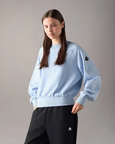 Moose Knuckles Yyz Crewneck Sweatshirt In Blue