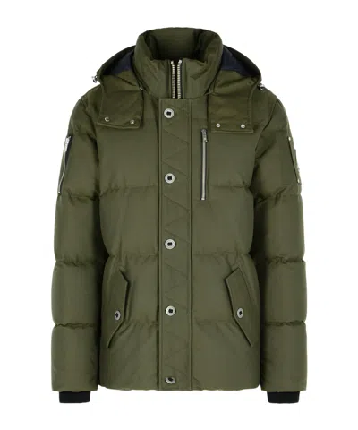 Moose Knuckles Cotton And Nylon Hooded Jacket In Green