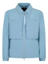 Moose Knuckles Sea Waverly Logo-plaque Cotton-blend Shirt Jacket Xxl In Blue