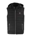Moose Knuckles Zip-up Hooded Gilet In Black