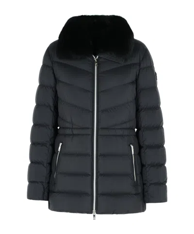 Moose Knuckles Padded Long Sleeve Quilted Jacket In Black