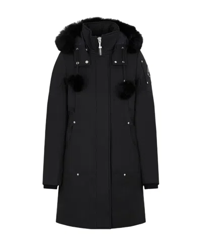 Moose Knuckles Zip-up Hooded Jacket In Black