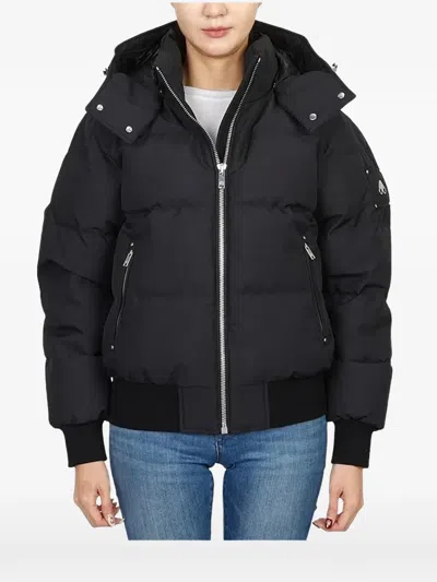 Moose Knuckles Zip-up Puffer Jacket In Black