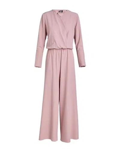 Moqètte Woman Jumpsuit Pastel Pink Size M Polyester, Elastane