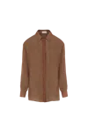 Moracée Women's Silk Shirt In Coffee