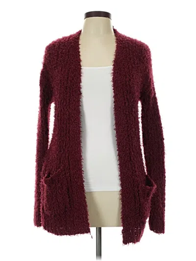 Pre-owned Moral Fiber Cardigan Sweater In Burgundy