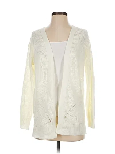 Pre-owned Moral Fiber Cardigan Sweater In White