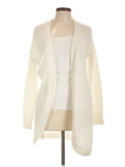 Pre-owned Moral Fiber Cardigan Sweater In White