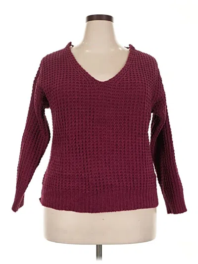 Pre-owned Moral Fiber Pullover Sweater In Burgundy