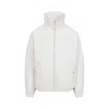 Mordecai High Collar White Jacket With Relaxed Fit