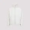 Mordecai High Collar White Jacket With Relaxed Fit In Ivory