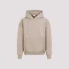Mordecai Signature Stripe Hooded Sweatshirt In Beige