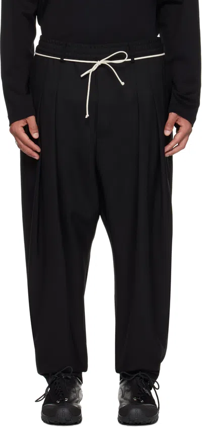MORDECAI BLACK DRAWSTRING TROUSERS