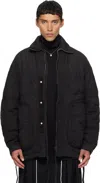 Mordecai Field Drawstring Casual Jacket In Black