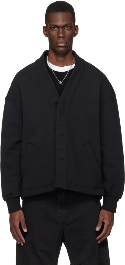 Mordecai Black Kimono Fleece Jacket