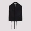 MORDECAI BLACK KIMONO WOOL SUIT JACKET