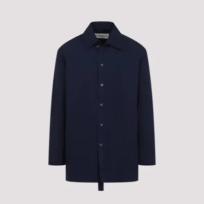 MORDECAI BLUE POCKET COLLAR SHIRT