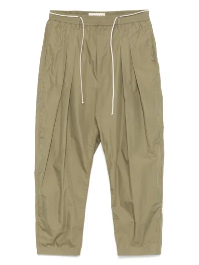 Mordecai Cotton-blend Trousers In Green