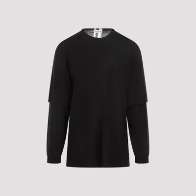 Mordecai Double Layer Pullover Sweater For Men In Black