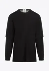 Mordecai Double Layer Sweater Fresco In Black